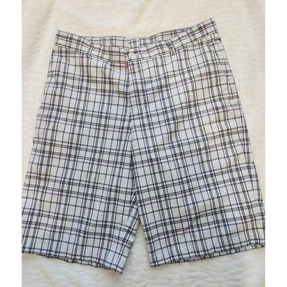 Slazenger Mens Golf Shorts Plaid EUC Sz 34